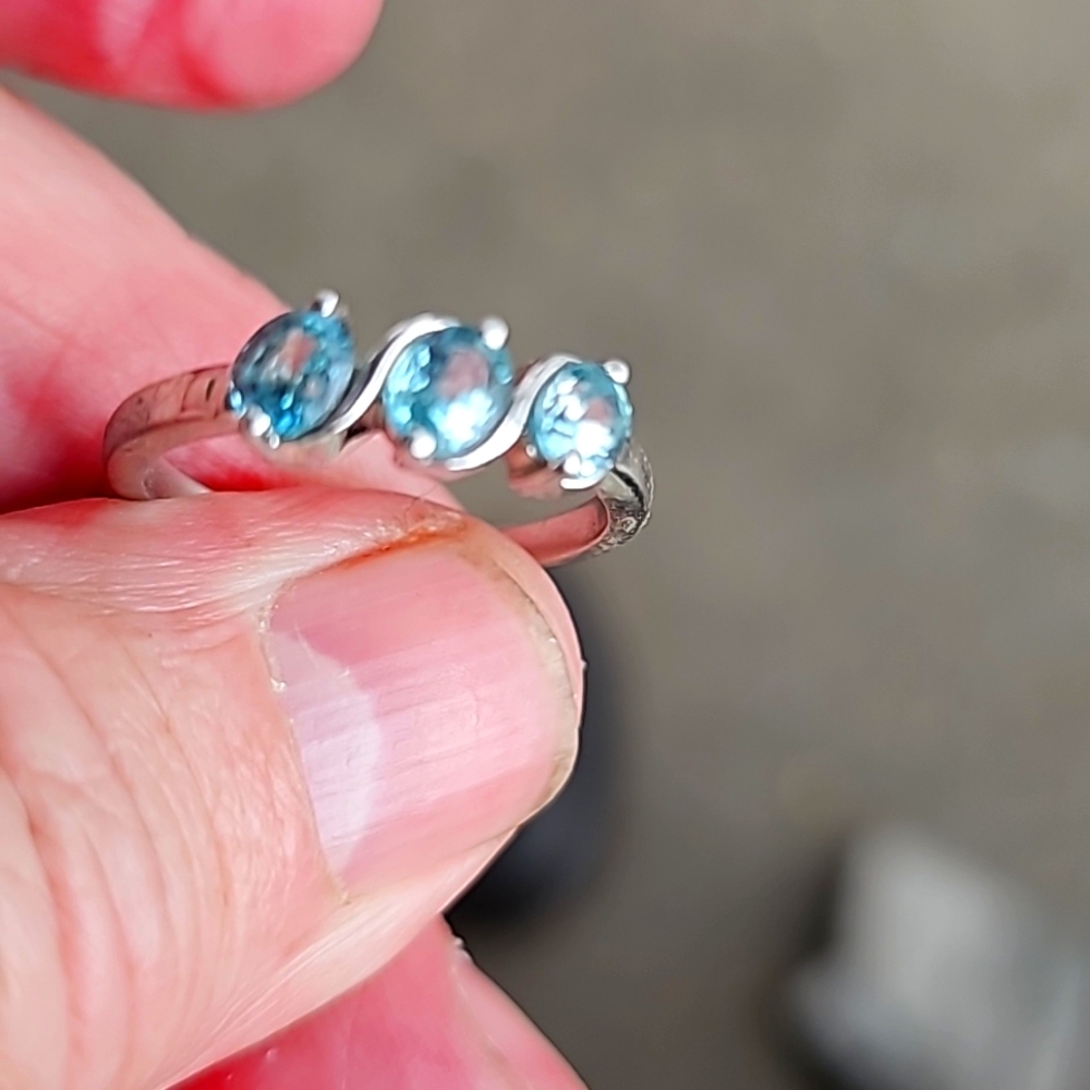 Blue topaz ring